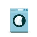 Illustration of a stylish washing machine with blue colors Royalty Free Stock Photo