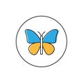 Illustration of a stylized butterfly within Royalty Free Stock Photo