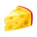 Illustration of stylized cheese slice.