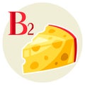 Illustration of stylized cheese slice.