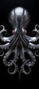 an illustration of a stylized looking giant squid octopus, with the tentacles stretched to a Royalty Free Stock Photo