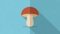 Illustration of a stylized mushroom on a light blue background Royalty Free Stock Photo