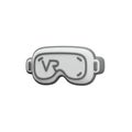 Illustration of a stylized virtual reality headset. The design is simplified, featuring a Royalty Free Stock Photo