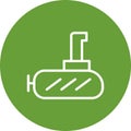 Illustration Submarine Icon For Personal And Commercial Use.