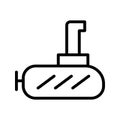 Illustration Submarine Icon For Personal And Commercial Use.