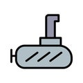 Illustration Submarine Icon For Personal And Commercial Use.