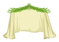 Illustration of sukkah Happy Sukkot traditional symbol.