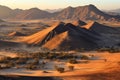 Sunset over the Namib desert in Namibia, Africa Royalty Free Stock Photo