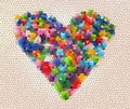 Illustration of a super colorful heart