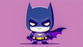 Illustration with superhero batman isolated, generative AI.