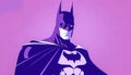 Illustration with superhero batman isolated, generative AI.