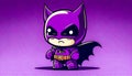 Illustration with superhero batman isolated, generative AI.