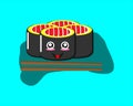 Illustration of sushi in a flat style design