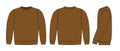 Illustration of sweat shirt with side view / brown