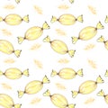 Illustration of candy yellow pattern