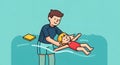 Swimming Lesson Illustration Royalty Free Stock Photo