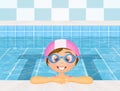 Swimming lessons for children Royalty Free Stock Photo