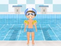 Swimming lessons for children Royalty Free Stock Photo