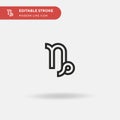 Capricorn Simple vector icon. Illustration symbol design template for web mobile UI element. Perfect color modern