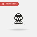 Clown Simple vector icon. Illustration symbol design template for web mobile UI element. Perfect color modern pictogram