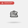 Crumpet Simple vector icon. Illustration symbol design template for web mobile UI element. Perfect color modern
