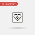Defibrillator Simple vector icon. Illustration symbol design template for web mobile UI element. Perfect color modern