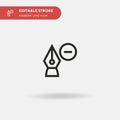 Delete Anchor Simple vector icon. Illustration symbol design template for web mobile UI element. Perfect color modern