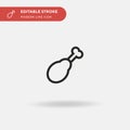 Fried Simple vector icon. Illustration symbol design template for web mobile UI element. Perfect color modern pictogram