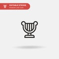 Harp Simple vector icon. Illustration symbol design template for web mobile UI element. Perfect color modern pictogram