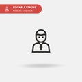 Priest Simple vector icon. Illustration symbol design template for web mobile UI element. Perfect color modern pictogram