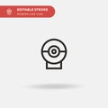 Webcam Simple vector icon. Illustration symbol design template for web mobile UI element. Perfect color modern pictogram