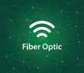 Illustration symbol for fiber optic or optical fiber that can transmitting information from one place to another by