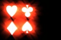 Illustration symbols stylized playing cards