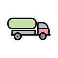 Illustration Tank Truck Icon For Personal And Commercial Use.