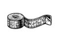Illustration of tape measure Royalty Free Stock Photo