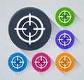 Target circle icons with shadow