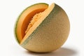 tasty cantaloupe melons on a white background Royalty Free Stock Photo