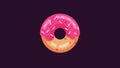 Illustration of a tasty donut with small candy on top. Vector of a donut. Royalty Free Stock Photo