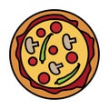 Illustration of tasty pizza