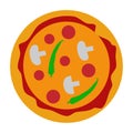 Illustration of tasty pizza Royalty Free Stock Photo