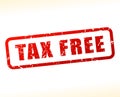 Tax free text buffered Royalty Free Stock Photo
