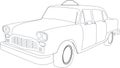 Illustration of a Taxi Cab Royalty Free Stock Photo