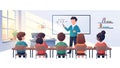 Classroom Learning Teacher and Students in School Education Royalty Free Stock Photo