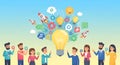 Innovation Teamwork Idea Generation, Creative Thinking, Startup Royalty Free Stock Photo