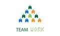 Team Work Logo - Triangle Team Work Union People Logo Template- Circular Business Team United Logo