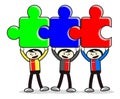 Illustration of teamwork businessman