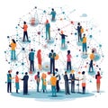 Illustration about teamwork, networking, communication. Generative AI (Real 300 DPI)
