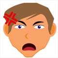 illustration teenage boy angry