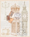 Illustration of telephone great britain