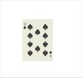 Illustration of ten of spades playing card isolated on a white background Royalty Free Stock Photo